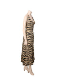 Crinkled Satin Maxi Dress