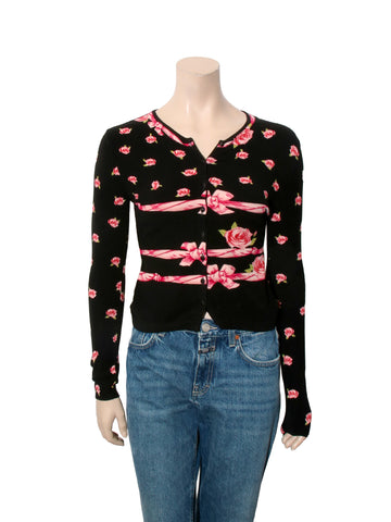 Floral and Bow Print Cardigan