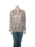 Metallic Printed Button Down Shirt