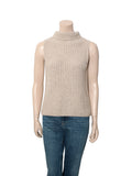 Cashmere Knit Sleeveless Turtleneck