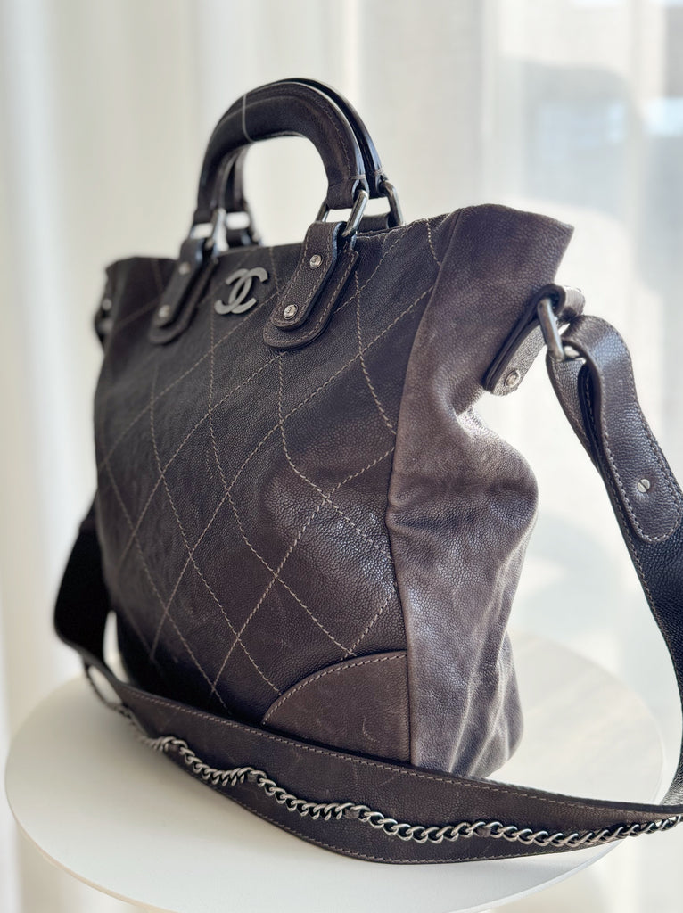 Quilted Leather Tote