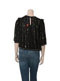 Sequin Silk Top