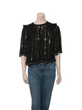Sequin Silk Top