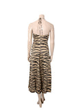 Crinkled Satin Maxi Dress