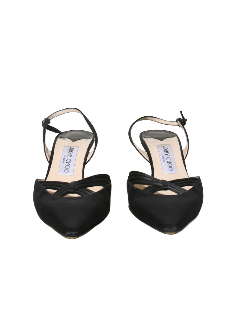 Satin Slingback Pumps