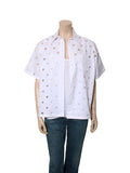 Cut Out Polka Dot Shirt