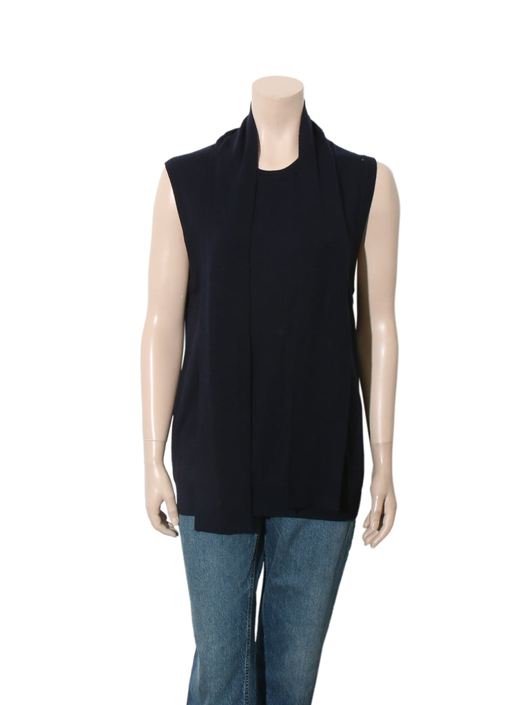 Sleeveless Knit Wool Sweater