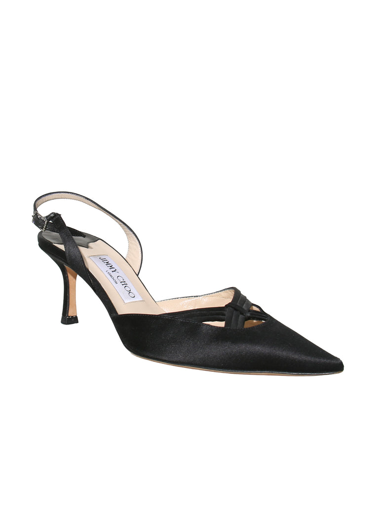 Satin Slingback Pumps