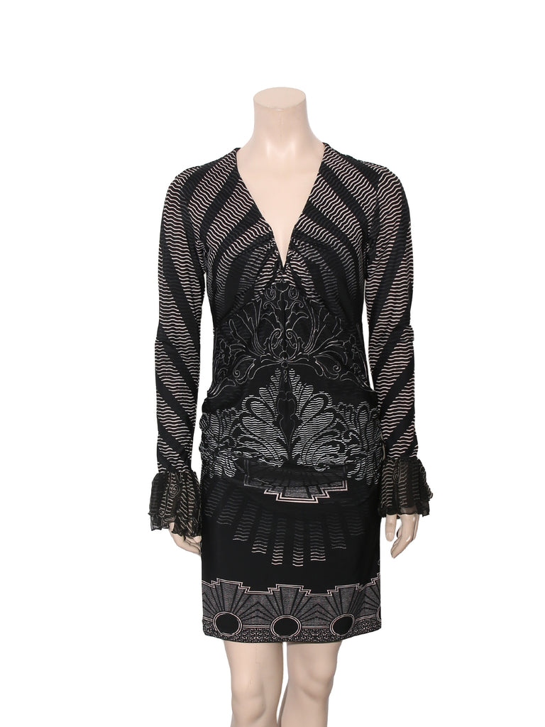 Long Sleeve Printed Dress
