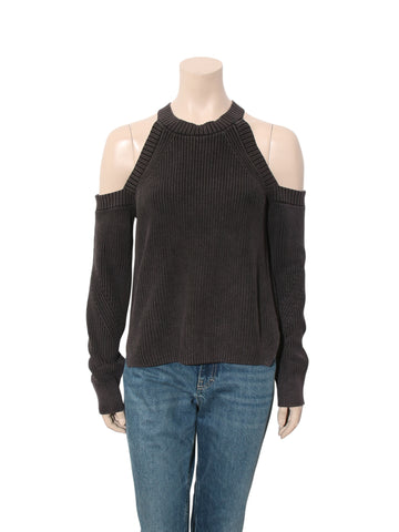 Shoulder Cut Out Knit Sweater