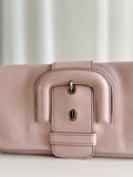 Leather Buckle Clutch Bag