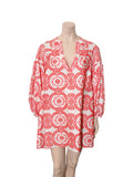 Eyelet Embroidered Long Sleeve Dress