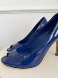 Patent Leather Peep Toe Pumps