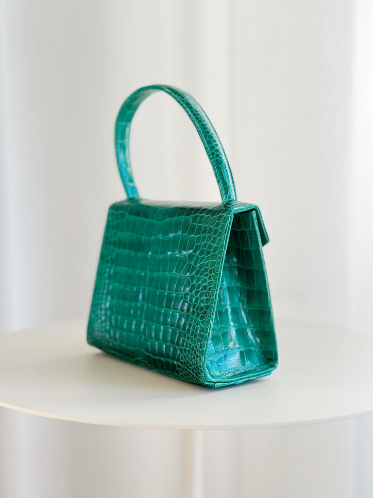 Vintage 1996 Top Handle Crocodile Mini Bag