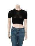 Cropped Short Sleeve Sweater