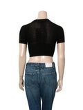 Cropped Short Sleeve Sweater
