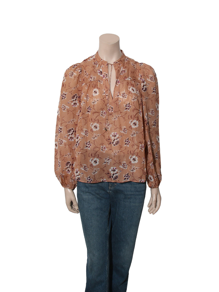 Floral Print Silk Top