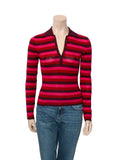 Striped Cashmere Silk Knit Sweater