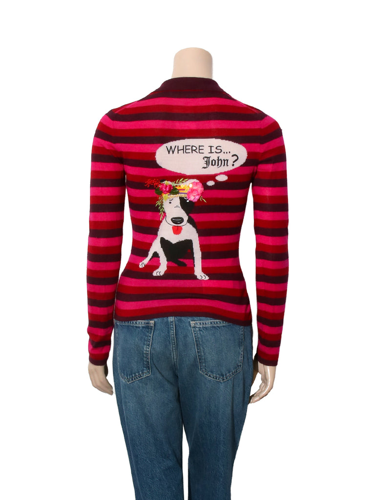 Striped Cashmere Silk Knit Sweater