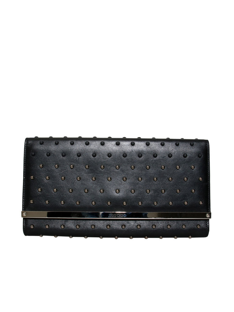 Leather Studded Clutch