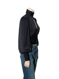 High Neck Long Sleeve Blouse