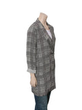 Check Print Silk Jacket