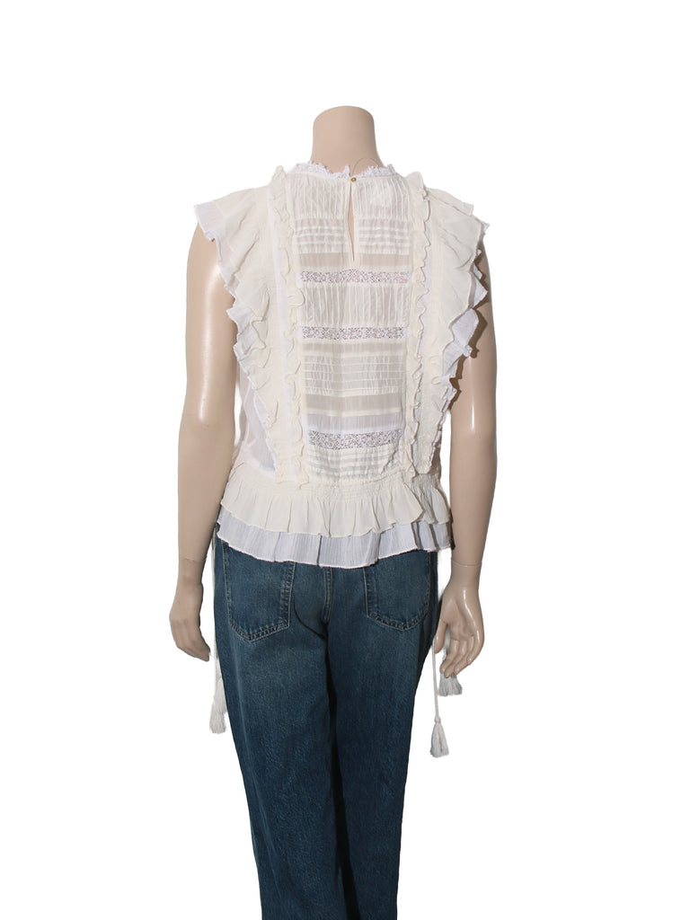 Silk Ruffle Top
