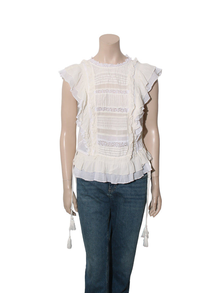 Silk Ruffle Top