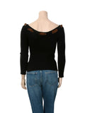 Vintage Fur Trim Cashmere Sweater