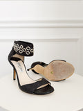 Snake Embossed Sandals