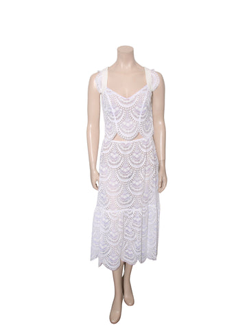 Lace Crop and Skirt Set