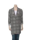 Check Print Silk Jacket