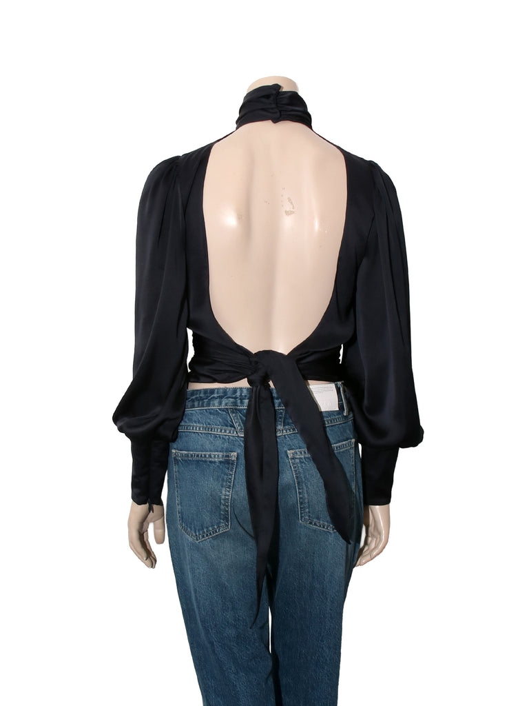 High Neck Long Sleeve Blouse