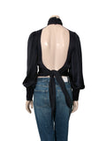 High Neck Long Sleeve Blouse