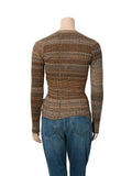 Ribbed Knit V-Neck Sweater