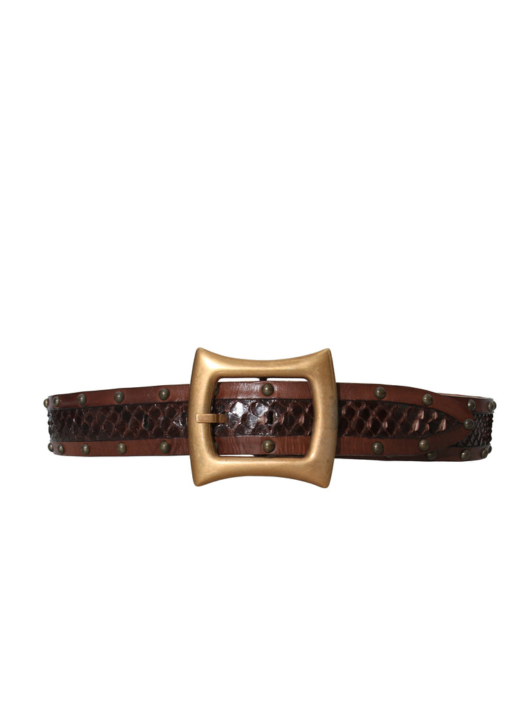 Snakeskin Studded Belt