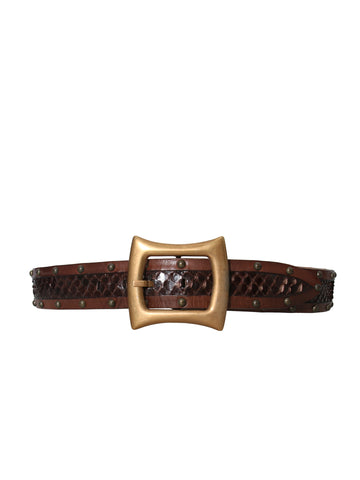 Snakeskin Studded Belt
