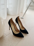 Suede Pointed Pumps