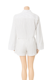 Drawstring Striped Shorts