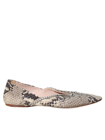 Snake Embossed Flats