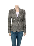 Houndtooth Wool Blend Blazer