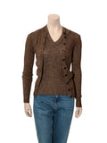 Metallic Ribbed Sweater Set