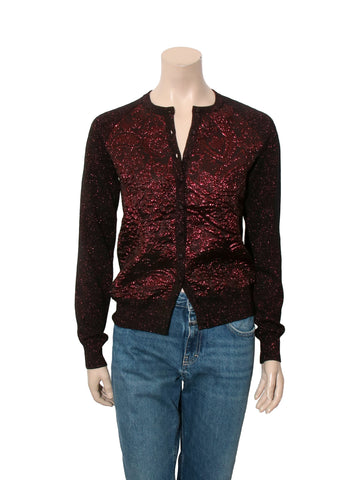 Metallic Floral Cardigan