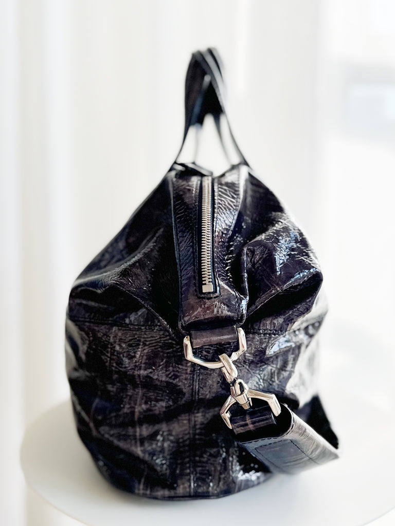 Patent Leather Top Handle Bag