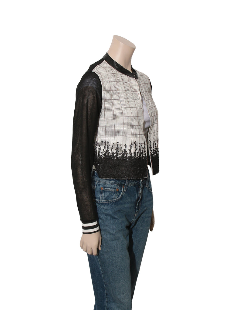 Cutout Leather Jacket