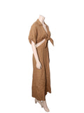Cut-Out Linen Dress