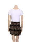 Printed Silk Elastic Skirt