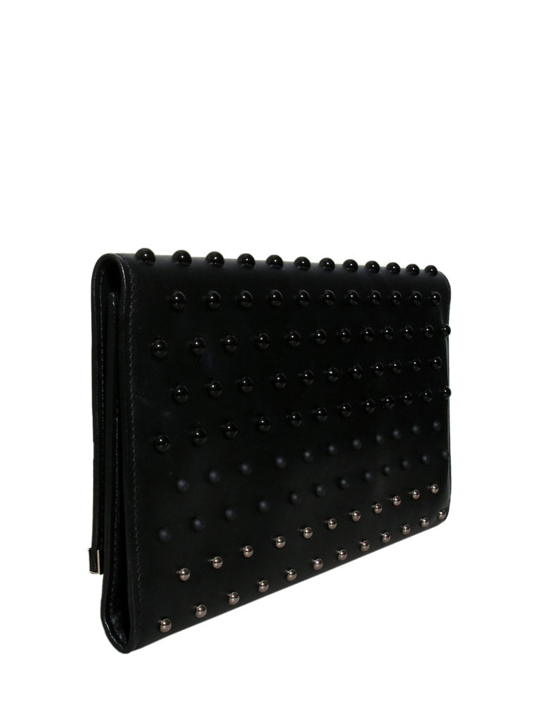Leather Studded Clutch
