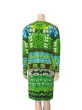 Printed Silk Dress Set