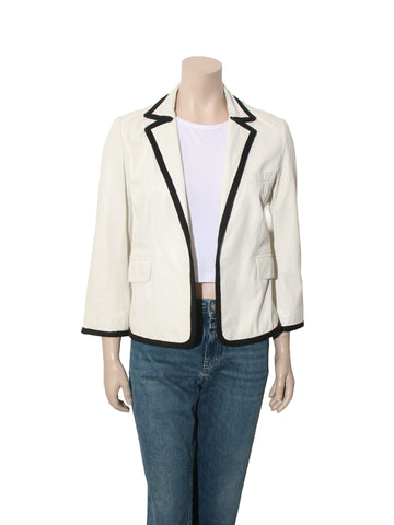 Leather Down Bomber Coat